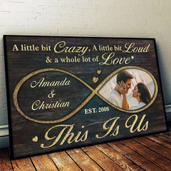 A Whole Lot Of Love - Personalized Horizontal Poster - Upload Image. Gift For Couples. Husband Wife