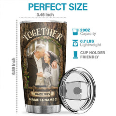 My Favorite Place In All The World Is Next To You - Personalized Tumbler - Upload Image. Gift For Couple. Husband Wife. Anniversary. Engagement. Wedding. Marriage Gift