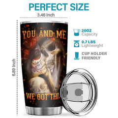 Not Always Eye To Eye But Always Heart To Heart - Personalized Tumbler - Gift For Couple. Husband Wife. Anniversary. Engagement. Wedding. Marriage Gift