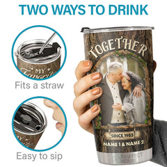 My Favorite Place In All The World Is Next To You - Personalized Tumbler - Upload Image. Gift For Couple. Husband Wife. Anniversary. Engagement. Wedding. Marriage Gift