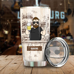 Building My Dad Bod One Beer At A Time - Gift For Dad. Grandpa - Personalized Tumbler