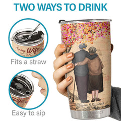 Thank You For Always Being There For Me My Wife - Personalized Tumbler - To My Wife. Gift For Wife. Anniversary. Engagement. Wedding. Marriage Gift