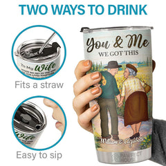 Thanks For Always Being There For Me - Personalized Tumbler - To My Wife. Gift For Wife. Anniversary. Engagement. Wedding. Marriage Gift