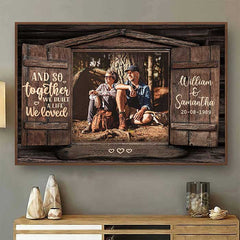 And So Together - Personalized Horizontal Poster - Upload Image. Gift For Couples