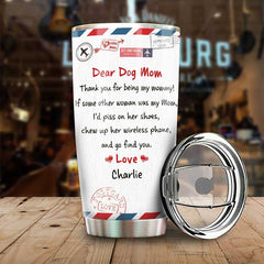 Thank You For Being My Parents - Gift For Dog Lovers. Upload Image - Personalized Tumbler