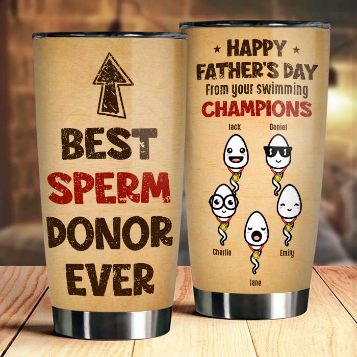 From Your Swimming Champions Happy Father's Day - Gift For Dad. Gift For Father's Day - Personalized Tumbler