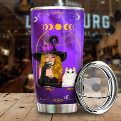 Crazy Cat Lady. The Soul Of A Witch. The Fire Of A Lioness - Personalized Tumbler - Gift For Yourself. Gift For Pet Lovers. Halloween Gift