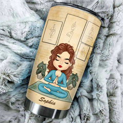 Today's Good Mood Is Sponsored By Yoga - Personalized Tumbler - Gift For Yoga Lovers
