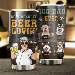 Best Bearded Beer Lovin' - Gift For Dad. Personalized Tumbler