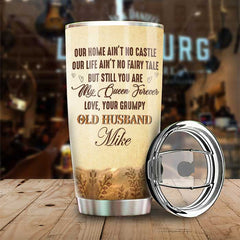 To My Wife. You Are My Queen Forever - Couple Personalized Custom Tumbler - Gift For Couple. Husband Wife. Anniversary. Engagement. Wedding. Marriage Gift