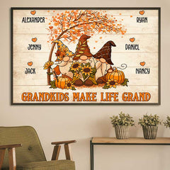 Grandkids Make Life Grand - Personalized Horizontal Poster