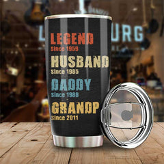 Legend Husband Daddy - Personalized Tumbler - Gift For Dad. Grandpa