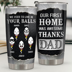 We Cannot Live Without Dad - Family Personalized Custom Tumbler - Gift For Father's Day. Birthday Gift For Dad