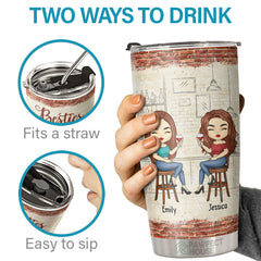 Hangovers Are Temporary. But Drunk Stories Are Forever - Bestie Personalized Custom Tumbler - Christmas Gift For Best Friends. BFF. Sisters