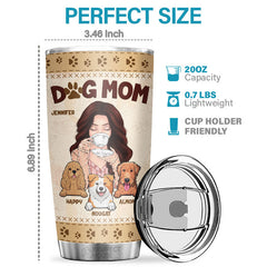 Dog Mom. Coffee & Dogs Make The World Go Round - Personalized Tumbler - Gift For Dog Lovers. Dog Owners. Dog Gift. Gift For Pet Lovers