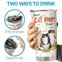 I Work Hard So My Cats Can Have A Better Life - Personalized Tumbler - Gift For Cat Lovers. Cat Owners. Cat Gift. Gift For Pet Lovers