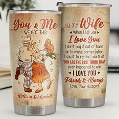 When I Tell You I Love You. I Don't Say It Out Of Habit - Personalized Tumbler - To My Wife. Gift For Wife. Anniversary. Engagement. Wedding. Marriage Gift