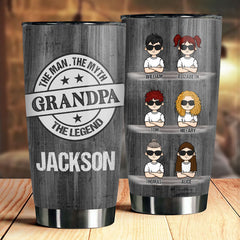 Grandpa. The Man. The Myth. The Legend - Gift For Dad. Grandpa - Personalized Tumbler