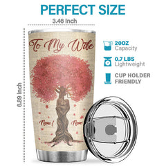 I Choose You To Do Life With Hand In Hand & Side By Side - Personalized Tumbler - To My Wife. Gift For Wife. Anniversary. Engagement. Wedding. Marriage Gift