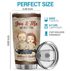 You & Me Annoying Each Other - Personalized Tumbler - Gift For Couple. Husband Wife. Anniversary. Engagement. Wedding. Marriage Gift