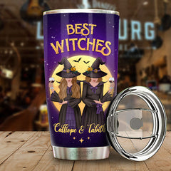 Best Witches - We Go Together Like Drunk And Disorderly - Personalized Tumbler - Gift For Bestie. Best Friend. Sister. Birthday Gift For Bestie And Friend. Halloween Gift