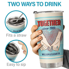 Making Memories With You Is My Favorite Thing To Do - Personalized Tumbler - Gift For Couple. Husband Wife. Anniversary. Engagement. Wedding. Marriage Gift