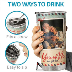 I Want All Of My Last To Be With You - Personalized Tumbler - Upload Image. Gift For Couple. Husband Wife. Anniversary. Engagement. Wedding. Marriage Gift