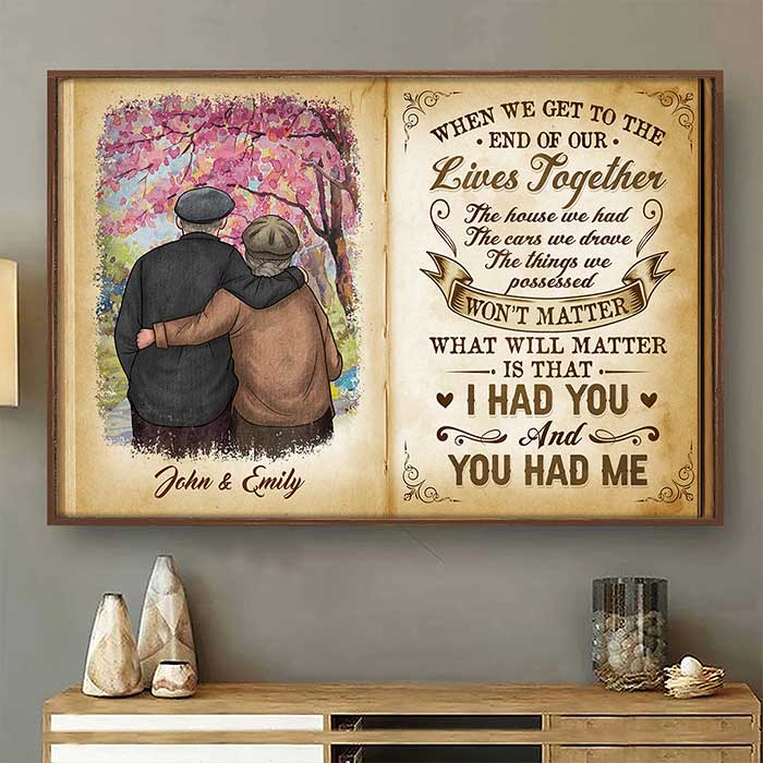 Our Happy Moments Will Truly Matter  - Personalized Horizontal Poster - Gift For Couples. Husband Wife