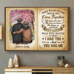 Our Happy Moments Will Truly Matter  - Personalized Horizontal Poster - Gift For Couples. Husband Wife