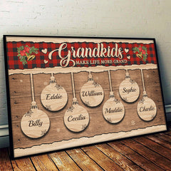 Merry Christmas With Our Family - Personalized Horizontal Poster