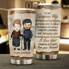 Meeting You Was Fate. Becoming Our Friend Was A Choice - Gift For Couples. Personalized Tumbler