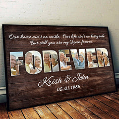 You Are My Queen Forever - Upload Image. Personalized Horizontal Poster