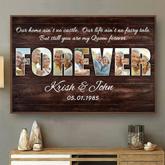 You Are My Queen Forever - Upload Image. Personalized Horizontal Poster