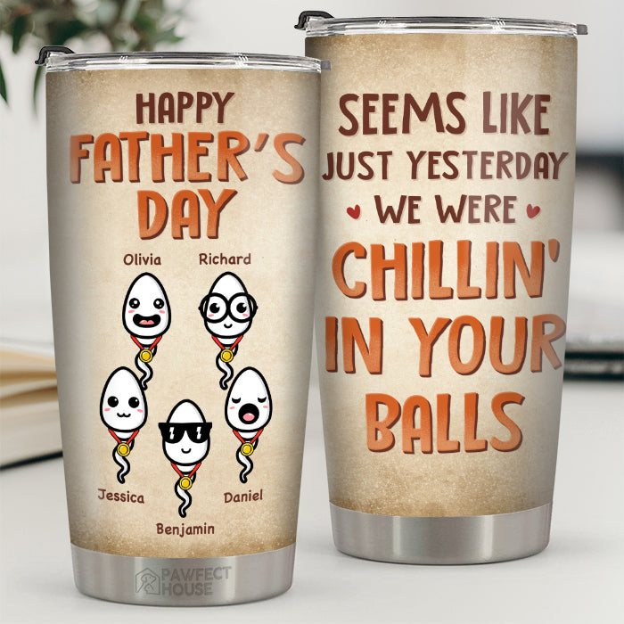 Seems Like Just Yesterday - Family Personalized Custom Tumbler - Father's Day. Birthday Gift For Dad