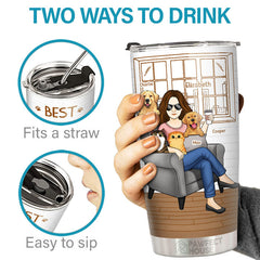 World's Best Fur Mom - Dog & Cat Personalized Custom Tumbler - Mother's Day. Birthday Gift For Pet Owners. Pet Lovers