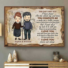 You Make Me A Better Person - I Love You Forever And Always - Gift For Couples. Personalized Horizontal Poster