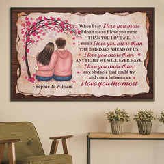 I Love You More Than Any Fight We Will Ever Have. I Love You The Most - Gift For Couples. Personalized Horizontal Poster
