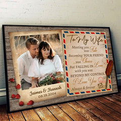Meeting You Was Fate - Upload Image. Personalized Horizontal Poster