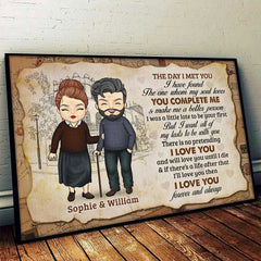 You Make Me A Better Person - I Love You Forever And Always - Gift For Couples. Personalized Horizontal Poster