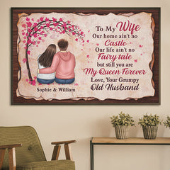 Our Life Ain't No Fairy Tale. But Still You Are My Queen Forever - Gift For Couples. Personalized Horizontal Poster