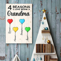 Reasons I Love Being A Grandma - Personalized Vertical Poster