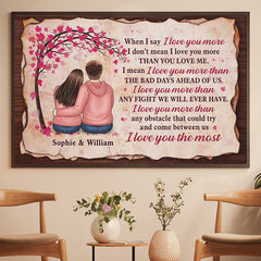 I Love You More Than Any Fight We Will Ever Have. I Love You The Most - Gift For Couples. Personalized Horizontal Poster