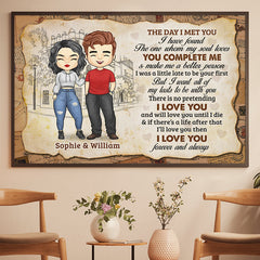 You Make Me A Better Person - I Love You Forever And Always - Gift For Couples. Personalized Horizontal Poster