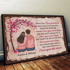 I Love You More Than Any Fight We Will Ever Have. I Love You The Most - Gift For Couples. Personalized Horizontal Poster