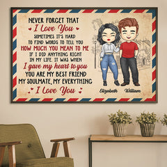 You Are My Best Friend. My Soulmate. My Everything - Personalized Horizontal Poster