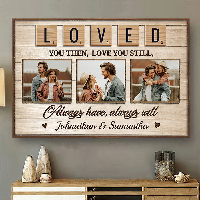Loved You Then. Love You Still. Always Have. Always Will - Upload Image. Gift For Couples. Husband Wife - Personalized Horizontal Poster