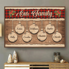 Merry Christmas With Our Family - Personalized Horizontal Poster