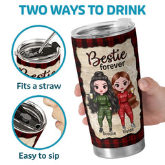 Friends Stop Being Friends And Become Sisters - Personalized Tumbler