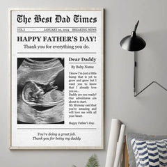 Custom Photo The Best Dad Times - Family Personalized Custom Vertical Poster - Father's Day. Gift For Dad