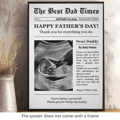 Custom Photo The Best Dad Times - Family Personalized Custom Vertical Poster - Father's Day. Gift For Dad